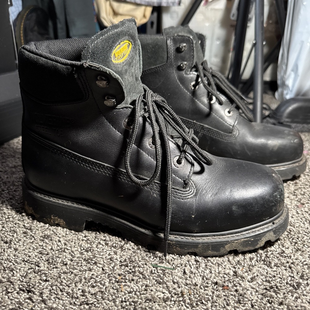 Wolverine steel-toe boots Sz 9.5 M vintage 1990s,